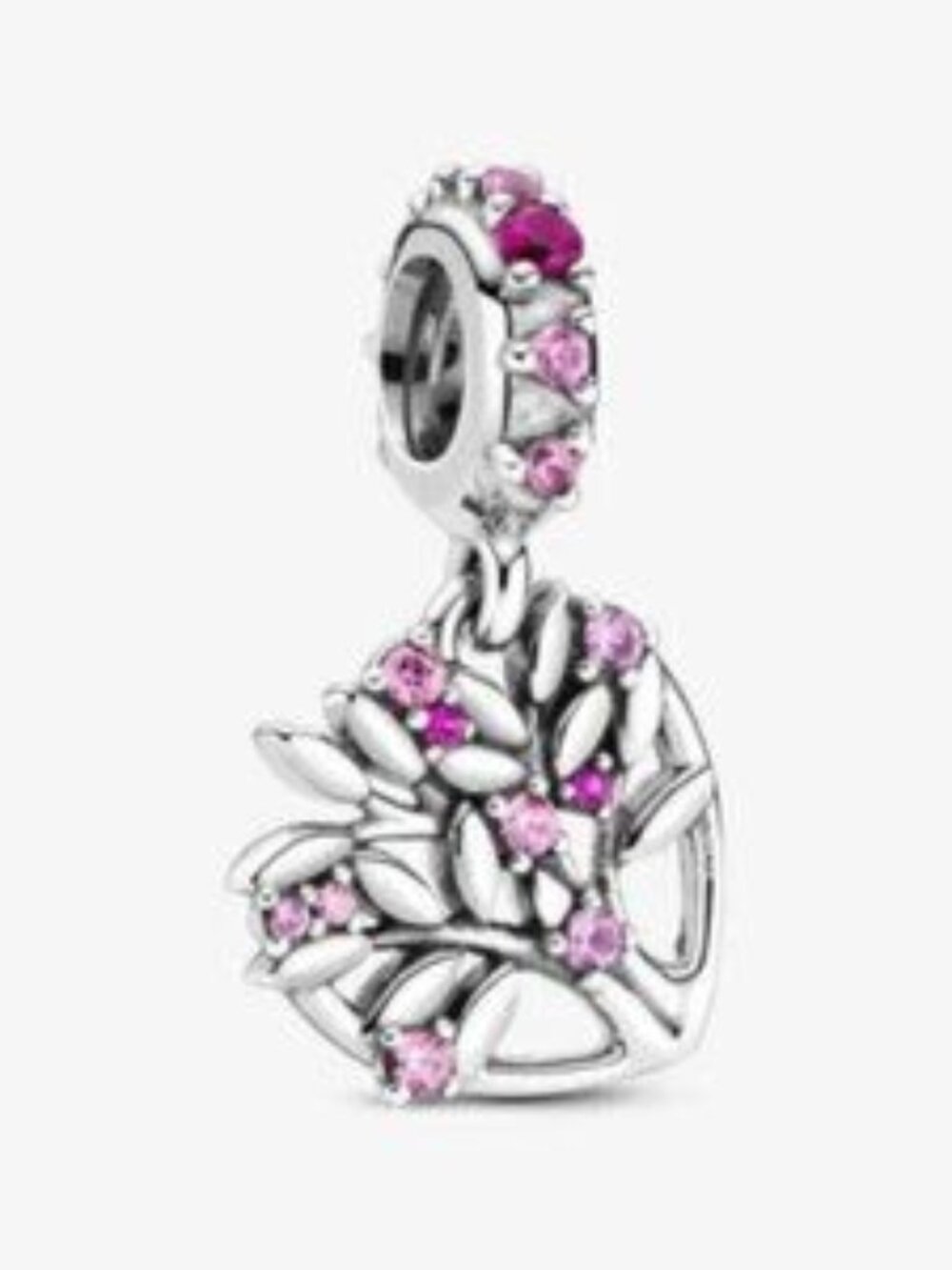 Pandora Pink Heart Family Tree Dangle Charm